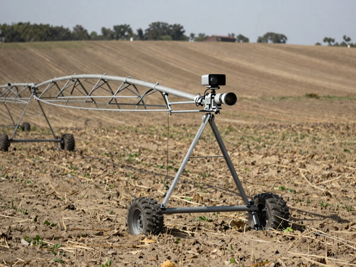 Documentary agricultural photography of an irrigation system in u